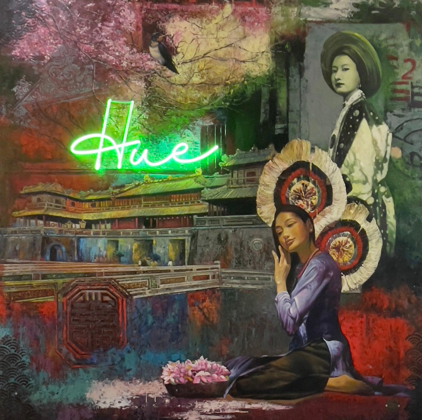 Oil Painting Pop Cultures Asia by Jerome Peschard Aka Skullface JP arts